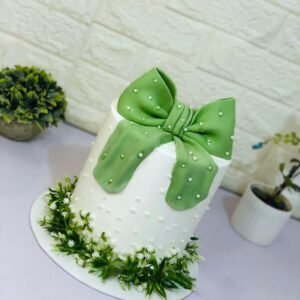 Green Ribbon Grace Cake