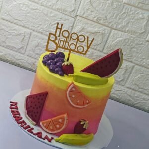 Sunset Fruit Fantasy Cake