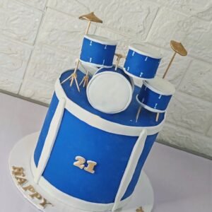 Royal Blue Drum Cake
