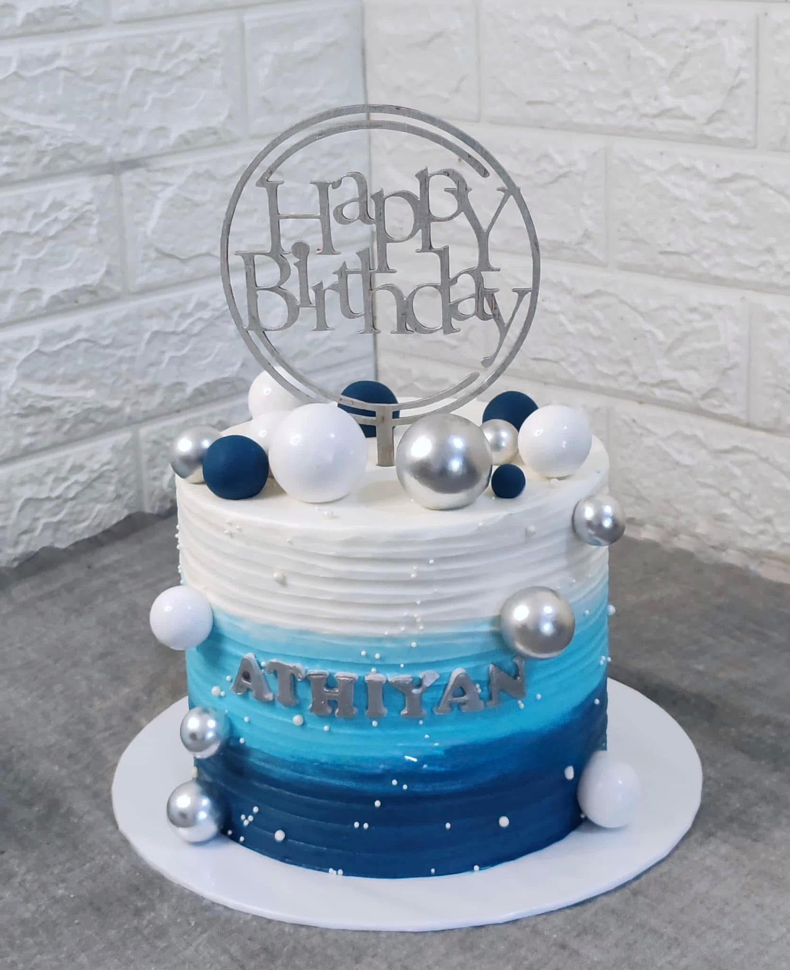 Blue Birthday Splash Cake