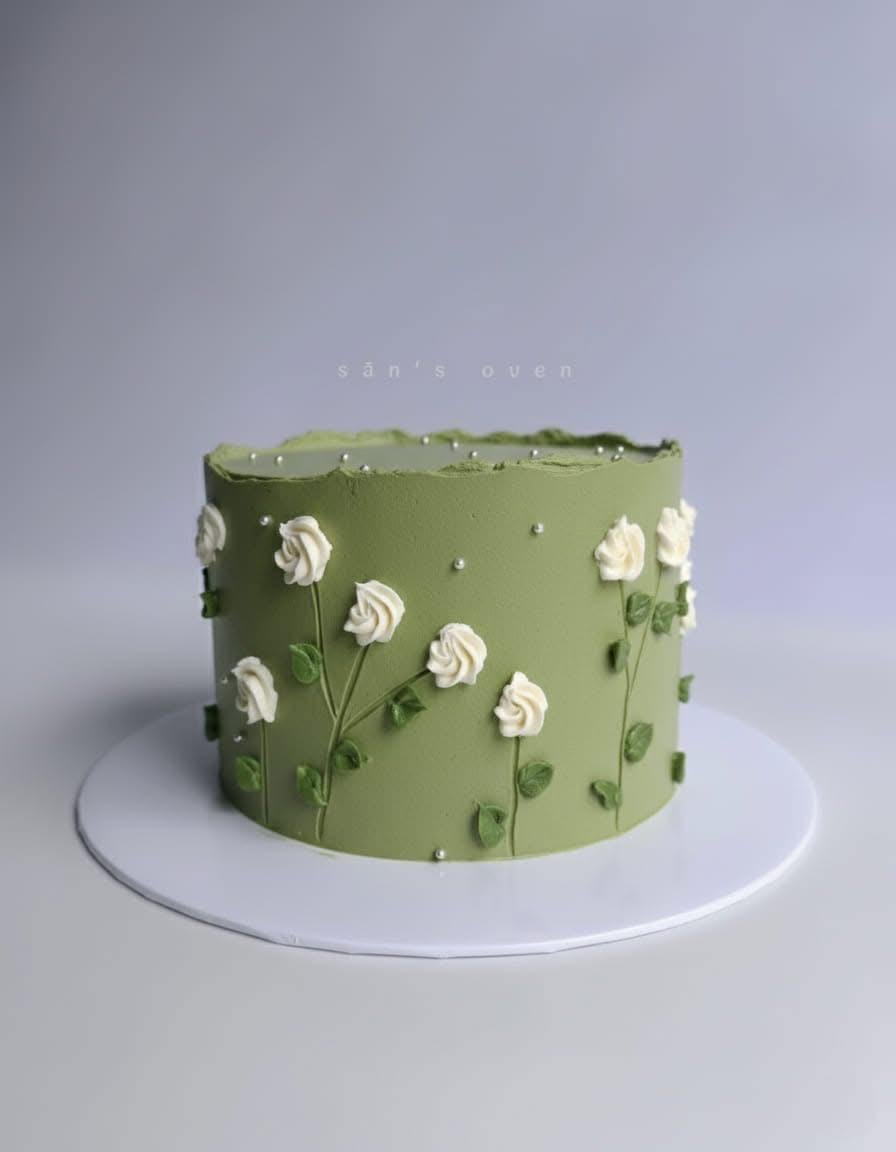 Green Polka Celebration Cake