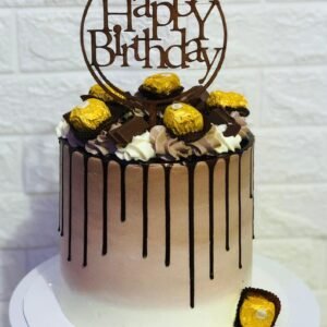 golden-drip-flower-cake