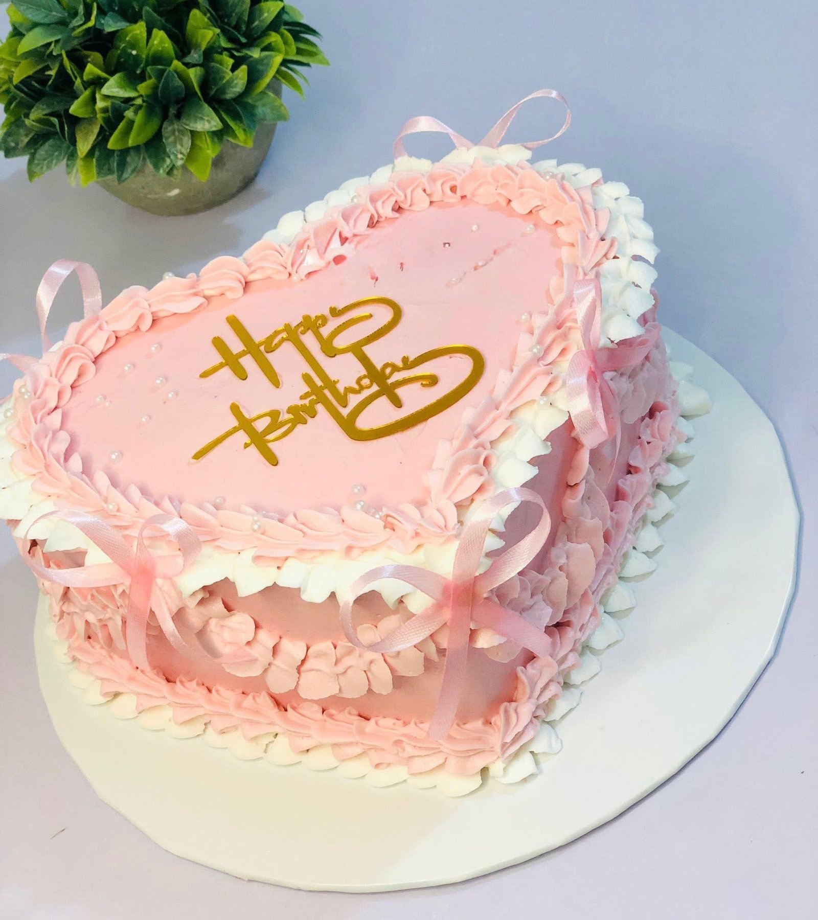 Pink Heart Love Cake