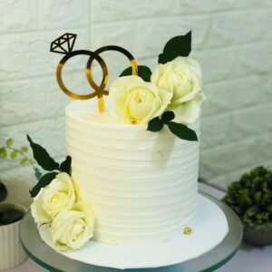 White Rose Romance Cake